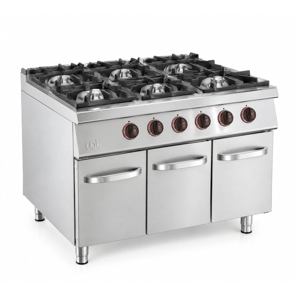 Cocina de Gas con 6 quemadores