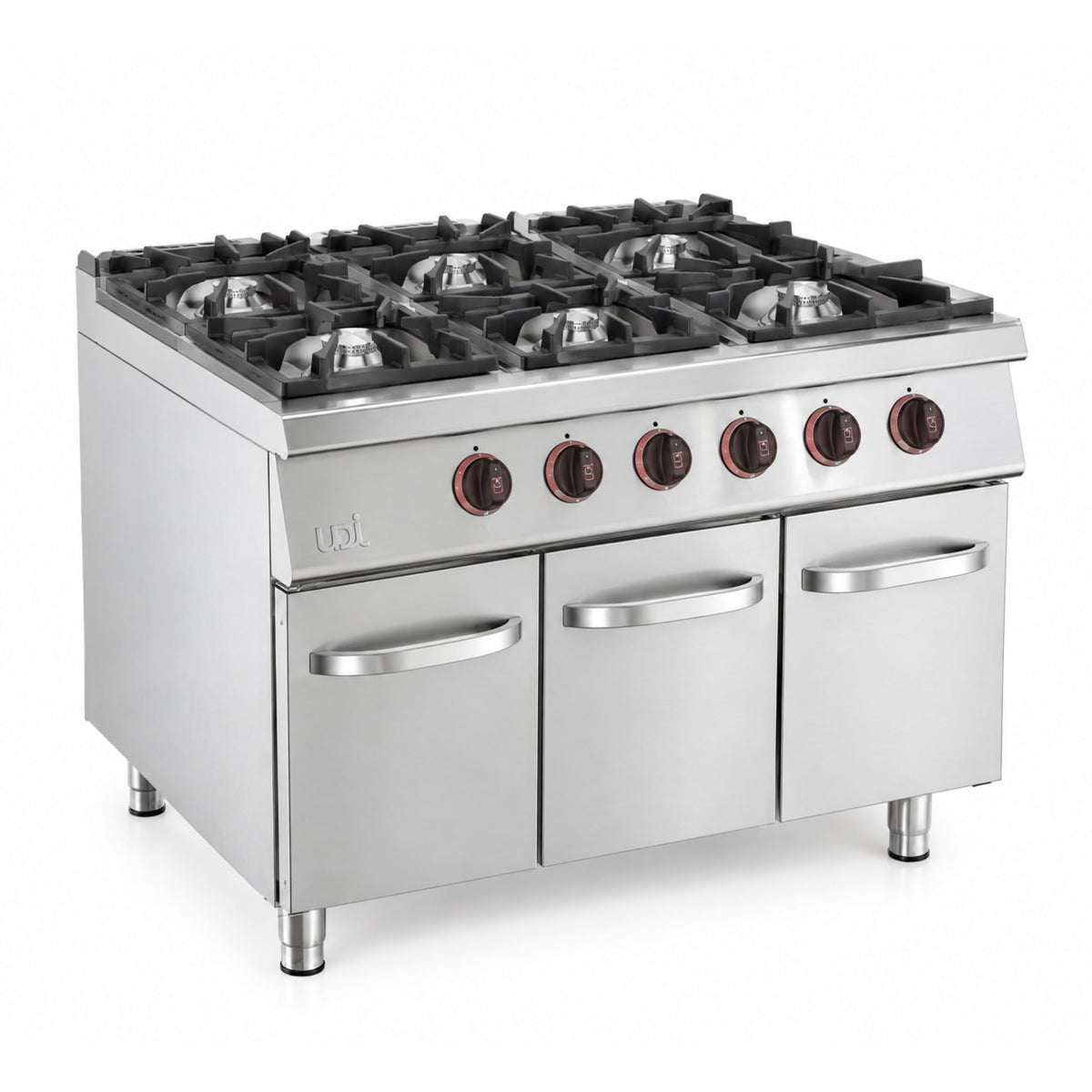 Cocina de Gas con 6 quemadores