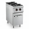 Cocina industrial de gas 2 fuegos