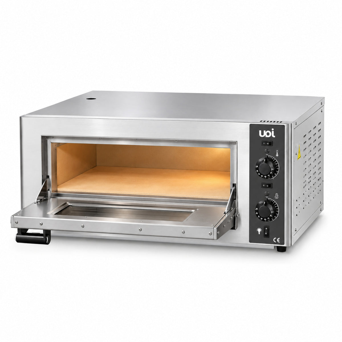 Horno para pizza 4x33 abierto