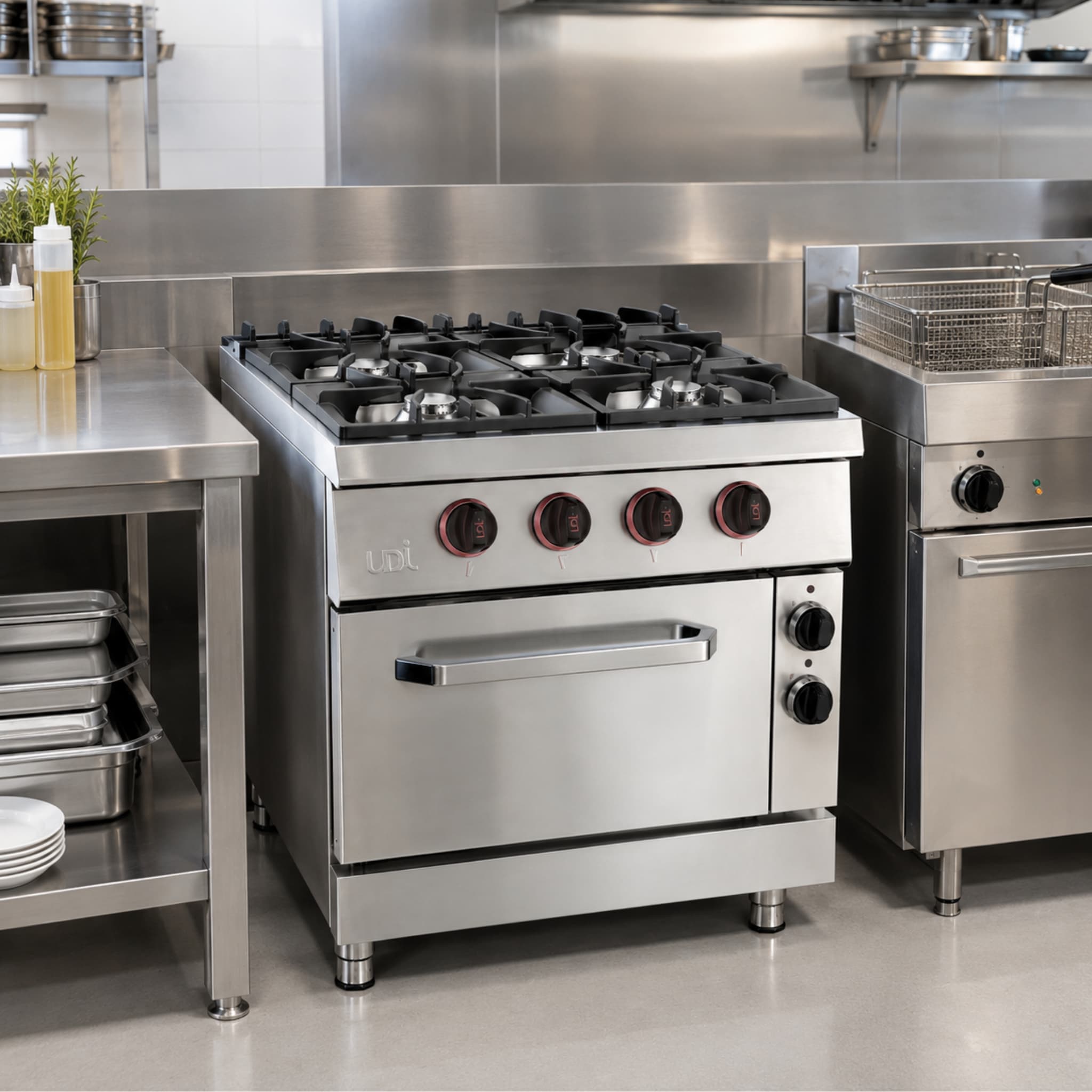 Cocina Gas de 4 fuegos y Horno en Cocina